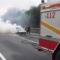Sufocado un incendio nun vehículo na AG-55, no concello da Laracha